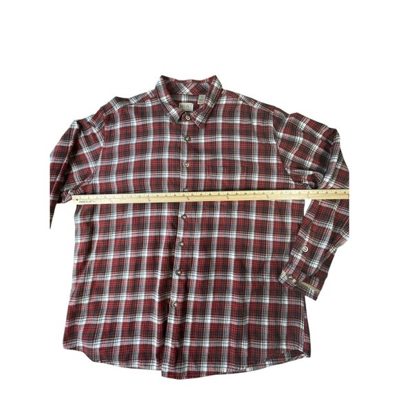 Mine Flannel Shirt Men's XXL Red Black White Plaid Long Sleeve Button Up Top - Picture 9 of 11